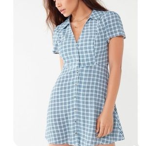 Mini blue plaid dress from Urban Outfitters!